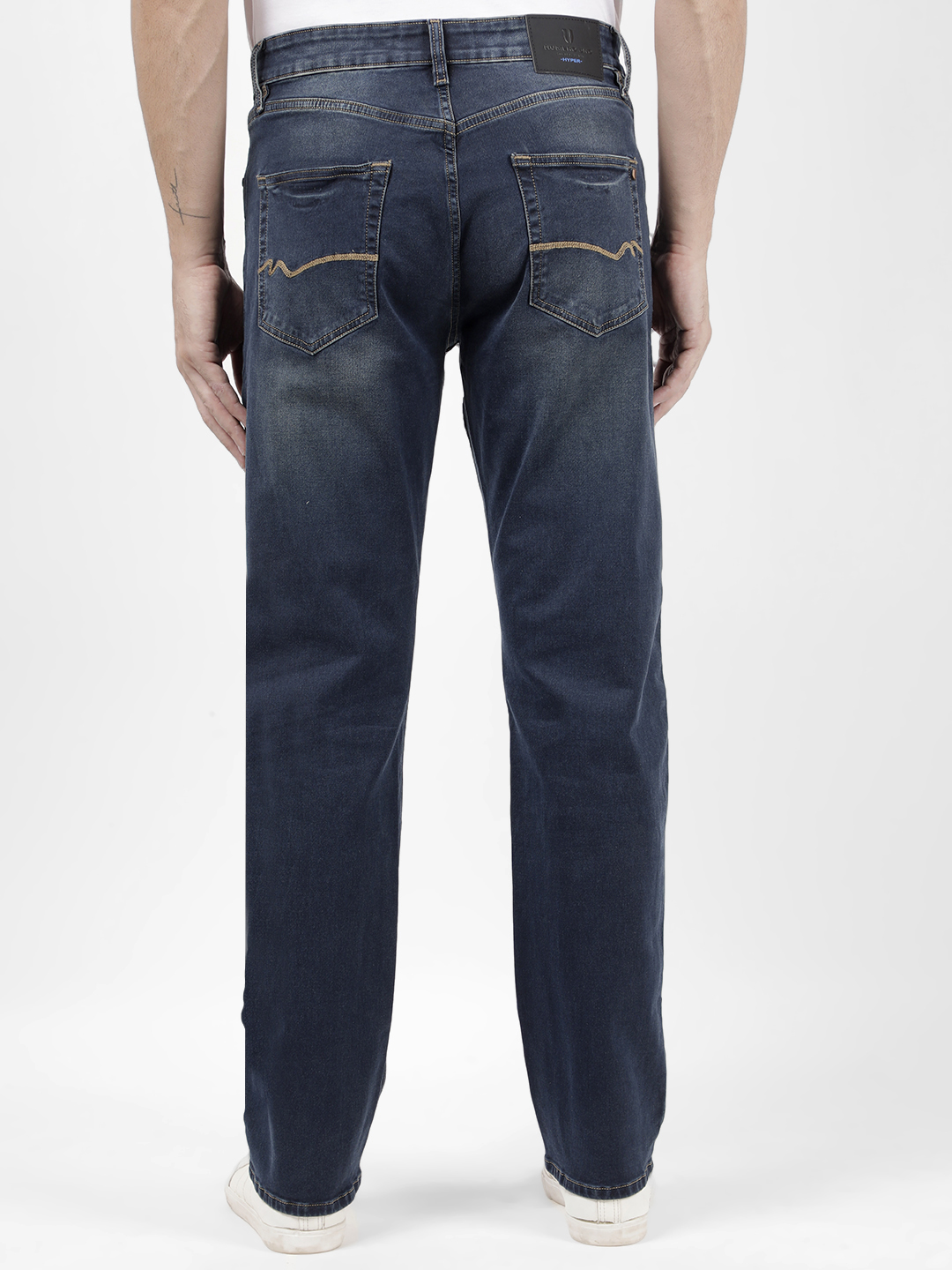 Numero Uno Men Solid Dark Blue Jeans